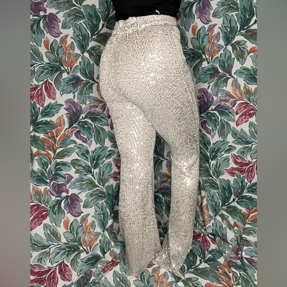 Saint and Hearts Sequined Wide Leg Pants - Picture 4 of 5